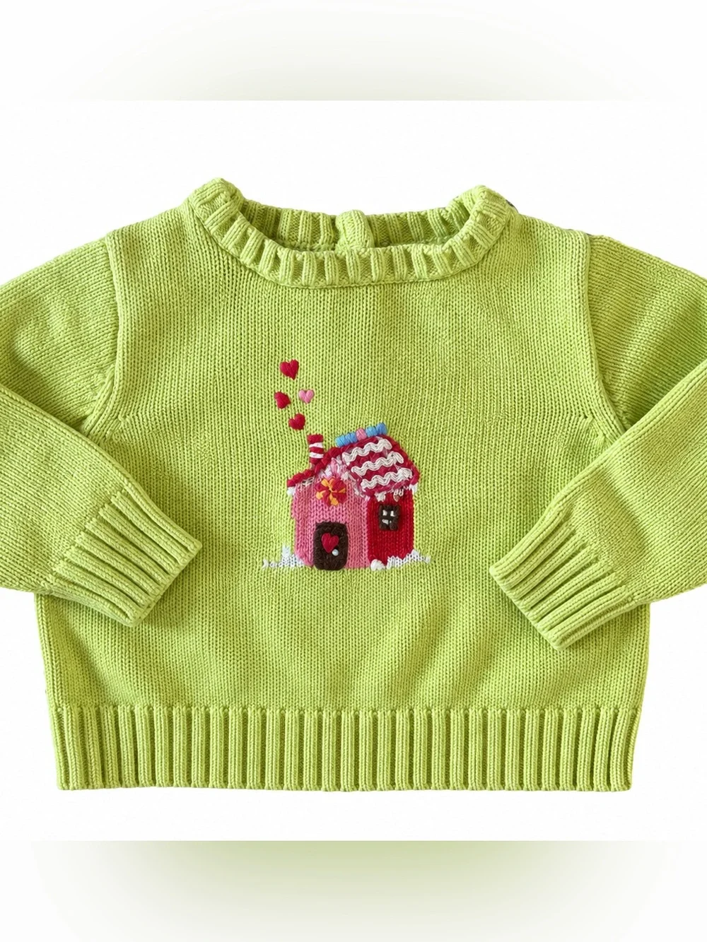 Vintage 2005 Gymboree Gingerbread House Sweater 6-12M Christmas